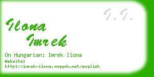 ilona imrek business card